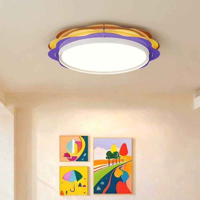 Baby Nursery Ceiling Light - Memphis Kleur Kinderkamer Plafondlampen LED Ronde