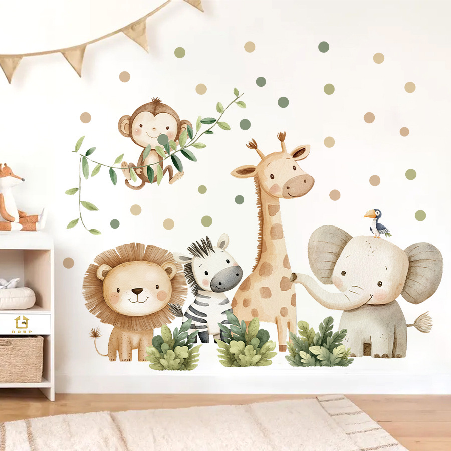 Baby Nursery Labels - Boho bosdieren muurstickers voor kinderkamers jongens