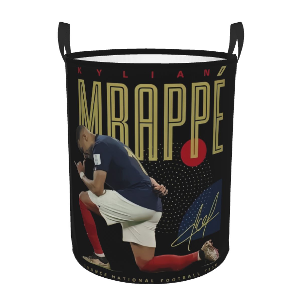 Laundry Hamper Nursery - Aangepaste Mbappes KM voetbal voetbalster wasmand