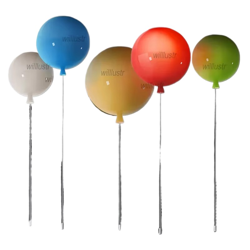 Baby Nursery Ceiling Light - Kleurrijke glazen ballon plafondlamp slaapkamer kinderkamer