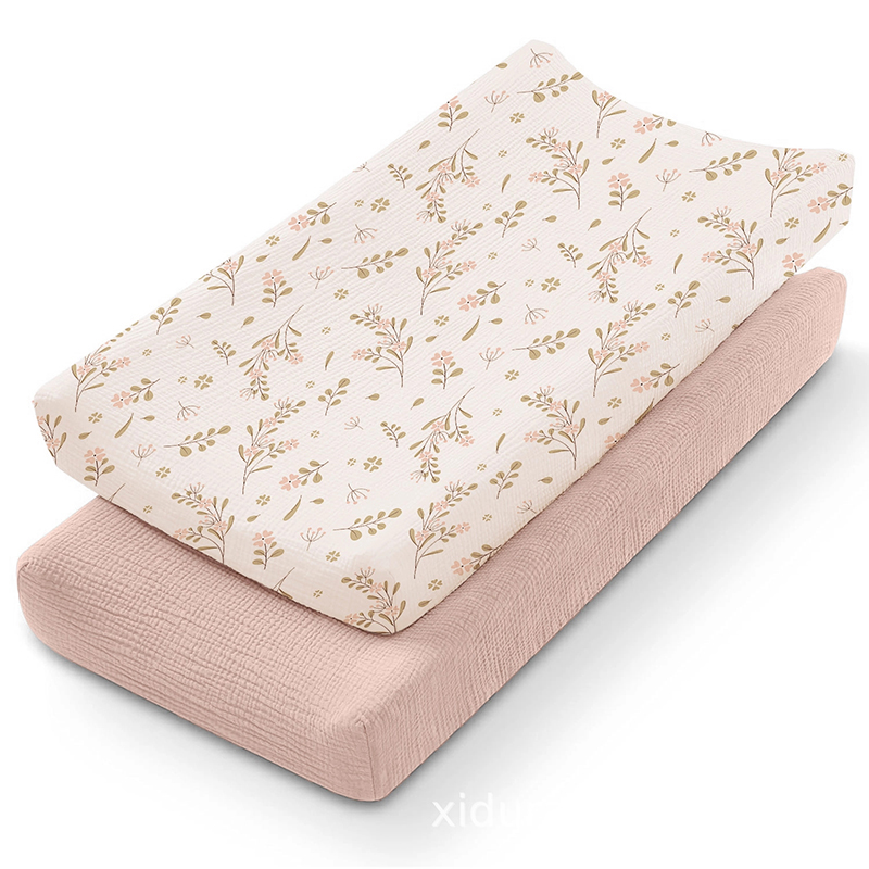 Changing Table Topper - 2 STUKS Babycommode Cover Mousseline Zacht