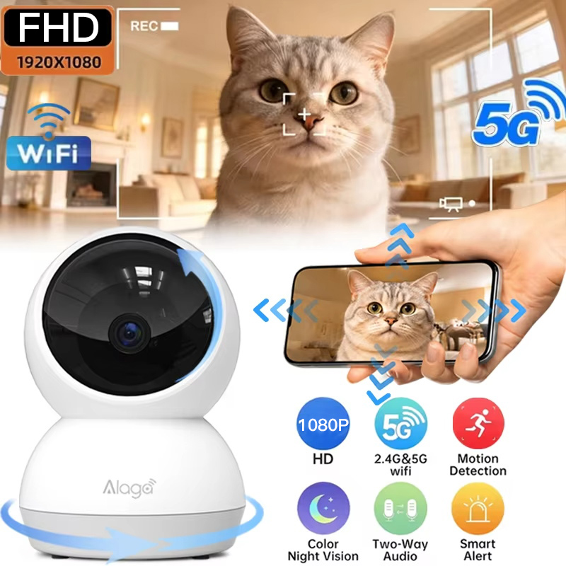 Baby Nursery Camera - Slimme WiFi-beveiligingscamera Dual Band 5G/2.4GHz Draadloze