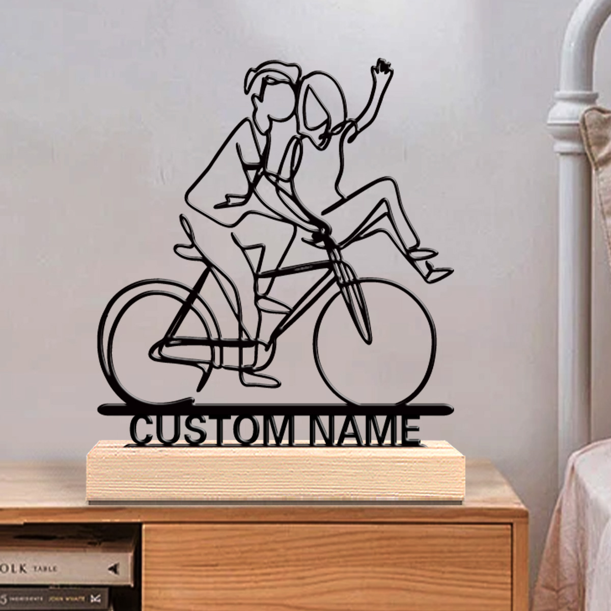 Baby Nursery Accent Wall - 1pc Thriller Gepersonaliseerde Aangepaste Paar Fietsende