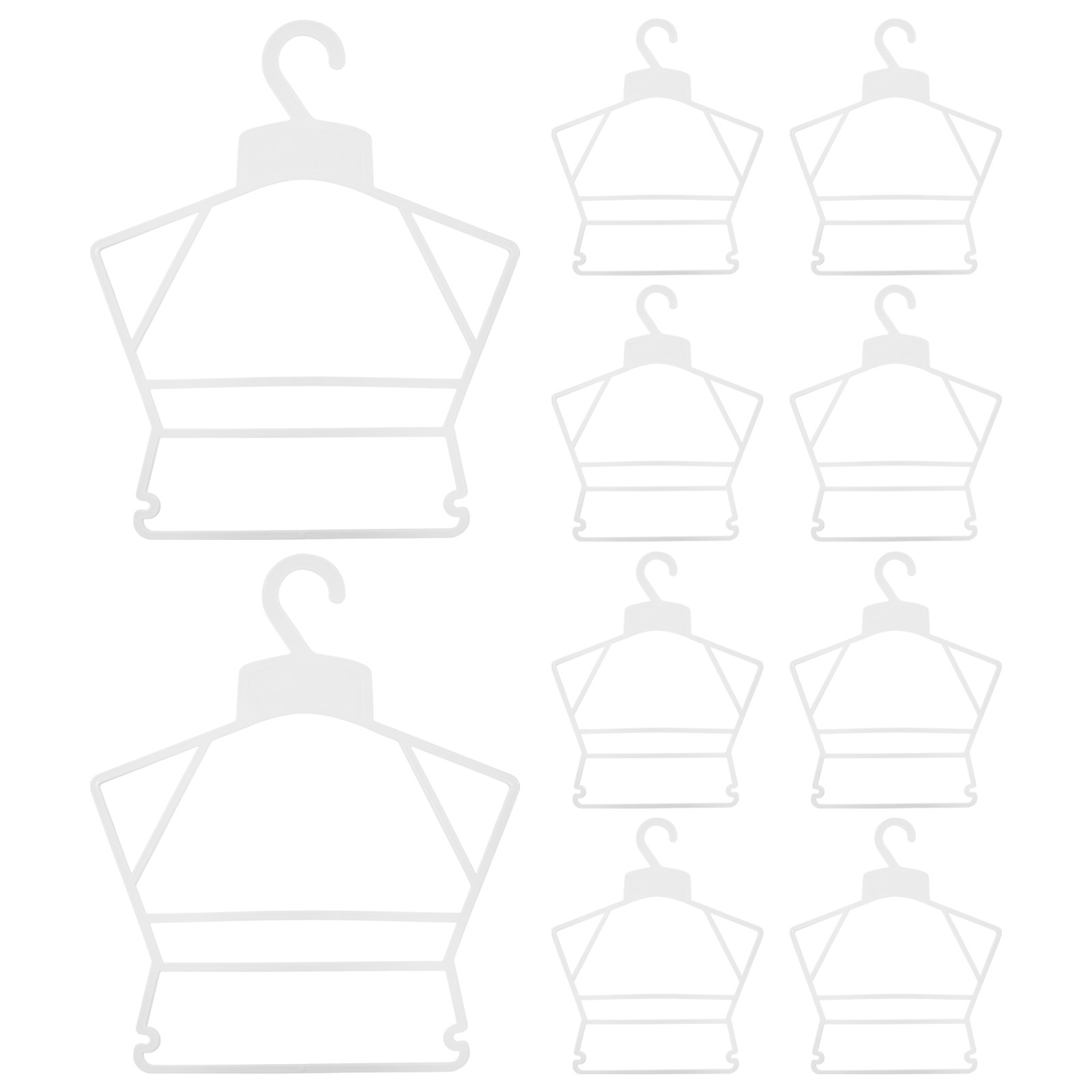 Closet Organizer Baby - Stevige kunststof kinderkledinghangers 10 stuks kastorganisatorrek