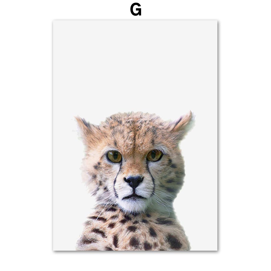 Baby Zoo Nursery - Baby Safari Dierenkamer Wanddecoratie Afdrukken Schattige