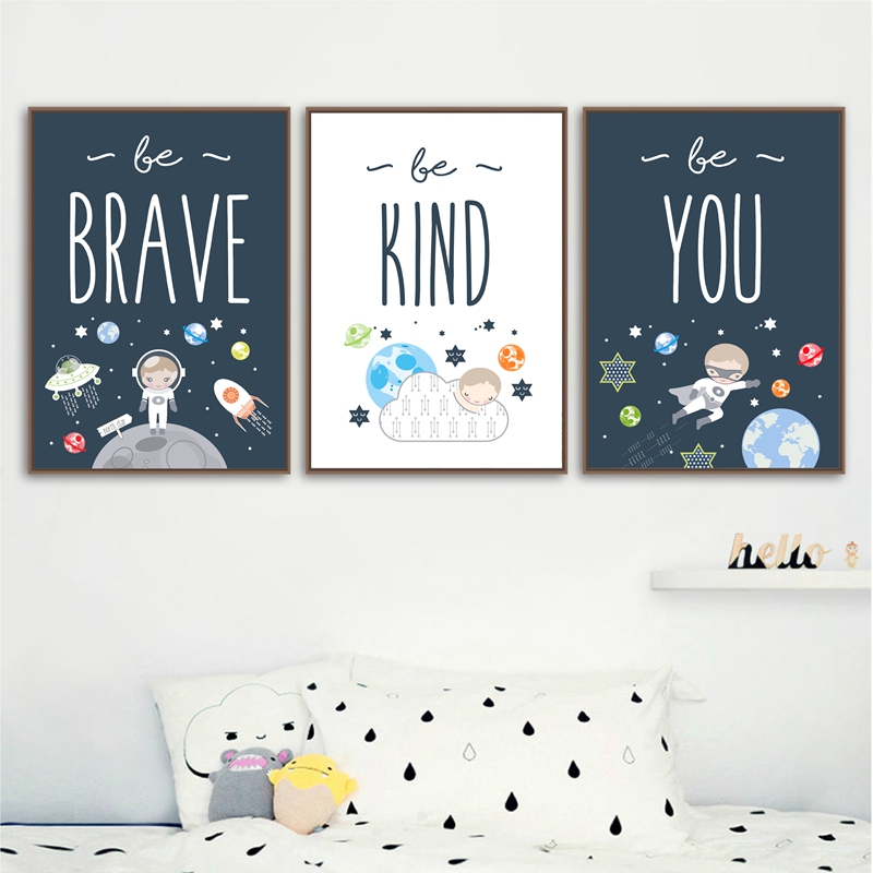 Baby Boy Nursery Quotes - Ruimte Thema Nursery Wall Art Prints