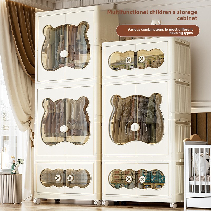 Closet Organizer Baby - Eenvoudige opbergkast voor kinderen, draagbaar, opvouwbaar,