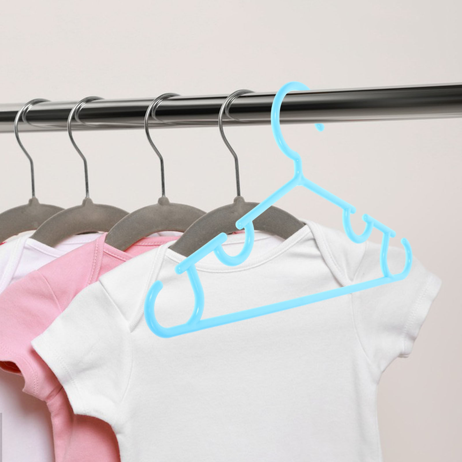 Closet Organizer Baby - 10 stuks stevige babykledinghangers, antislip plastic