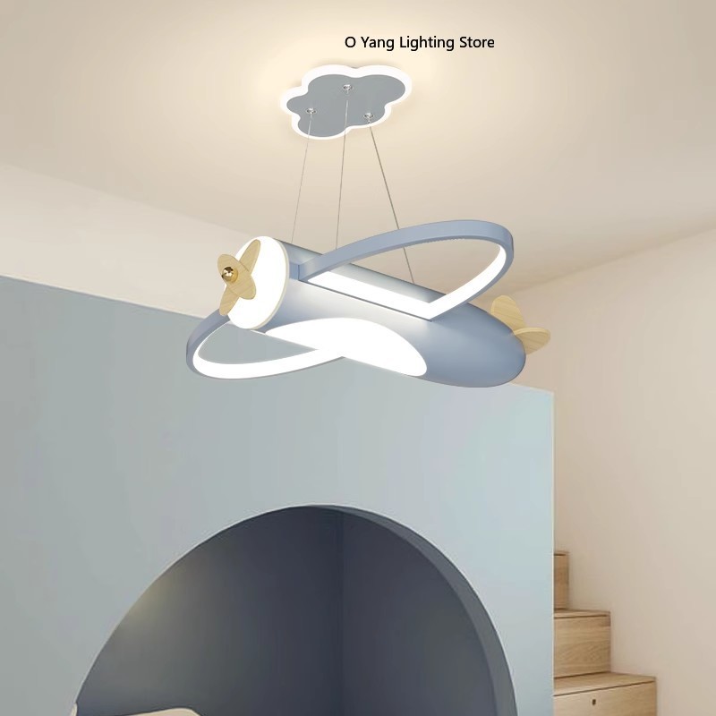 Baby Nursery Ceiling Light - Crème stijl vliegtuig plafondverlichting LED kinderkamer