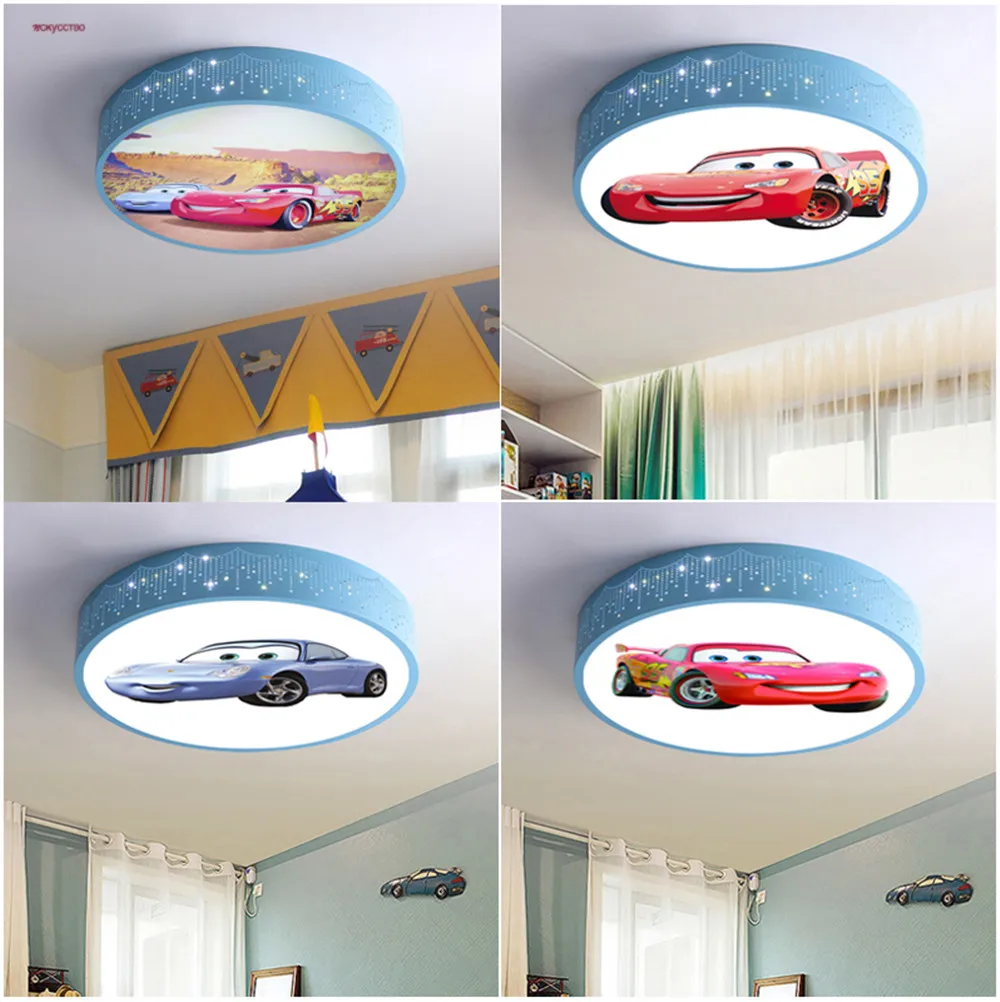 Baby Nursery Ceiling Light - 2025 Cartoon Auto Ronde Led Plafondlamp