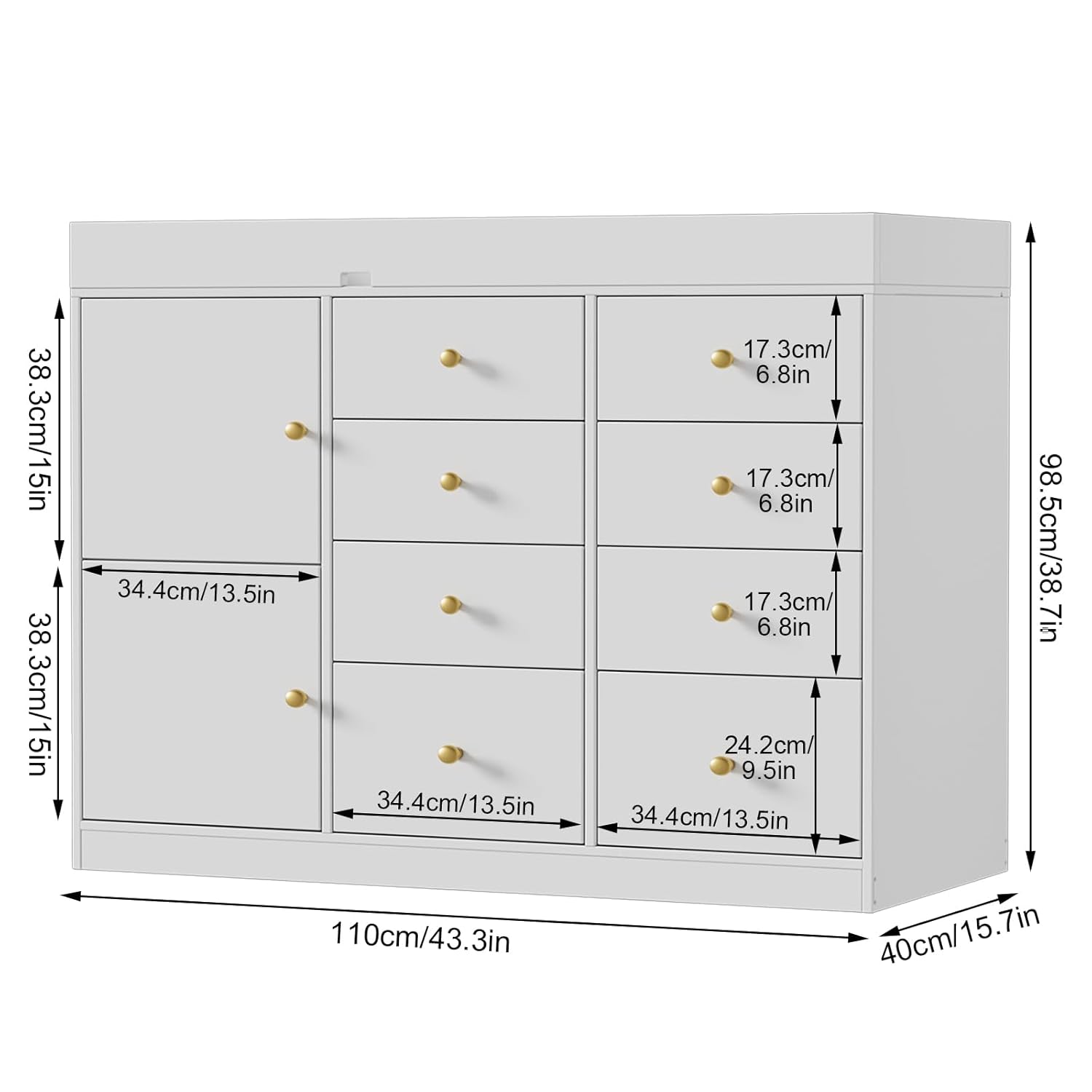 Verschoningstafel met commode, - Baby Nursery Dresser Changing Table recensie en prijs