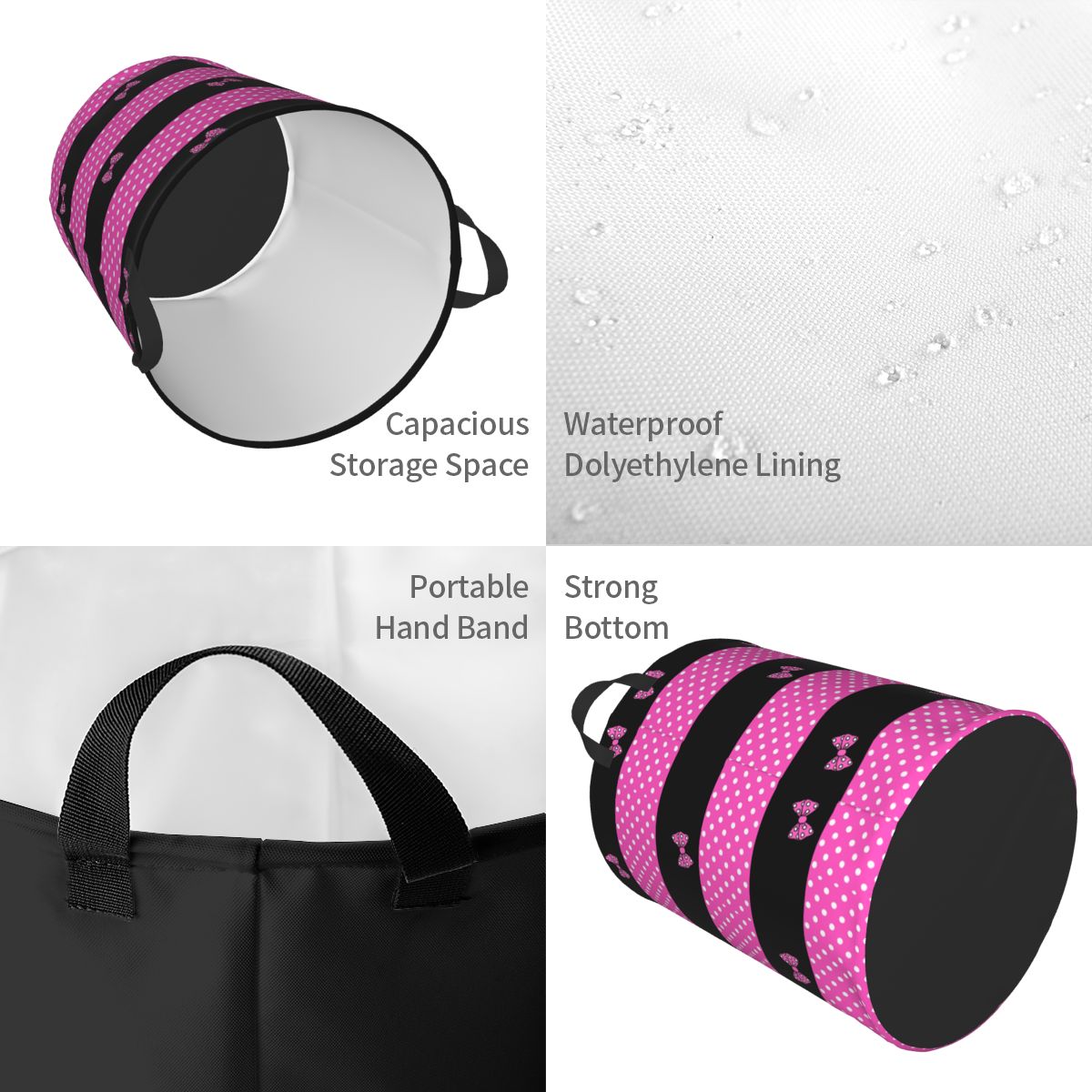 Aangepaste Roze Minnie Polkado - Laundry Hamper Nursery recensie en prijs