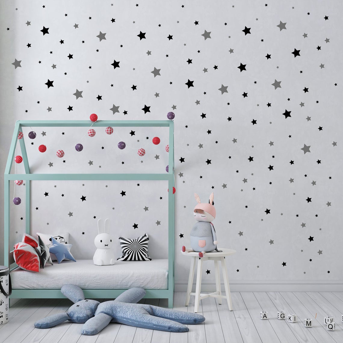 Cartoon 65 stks ster muurstick - Baby Nursery Labels recensie en prijs