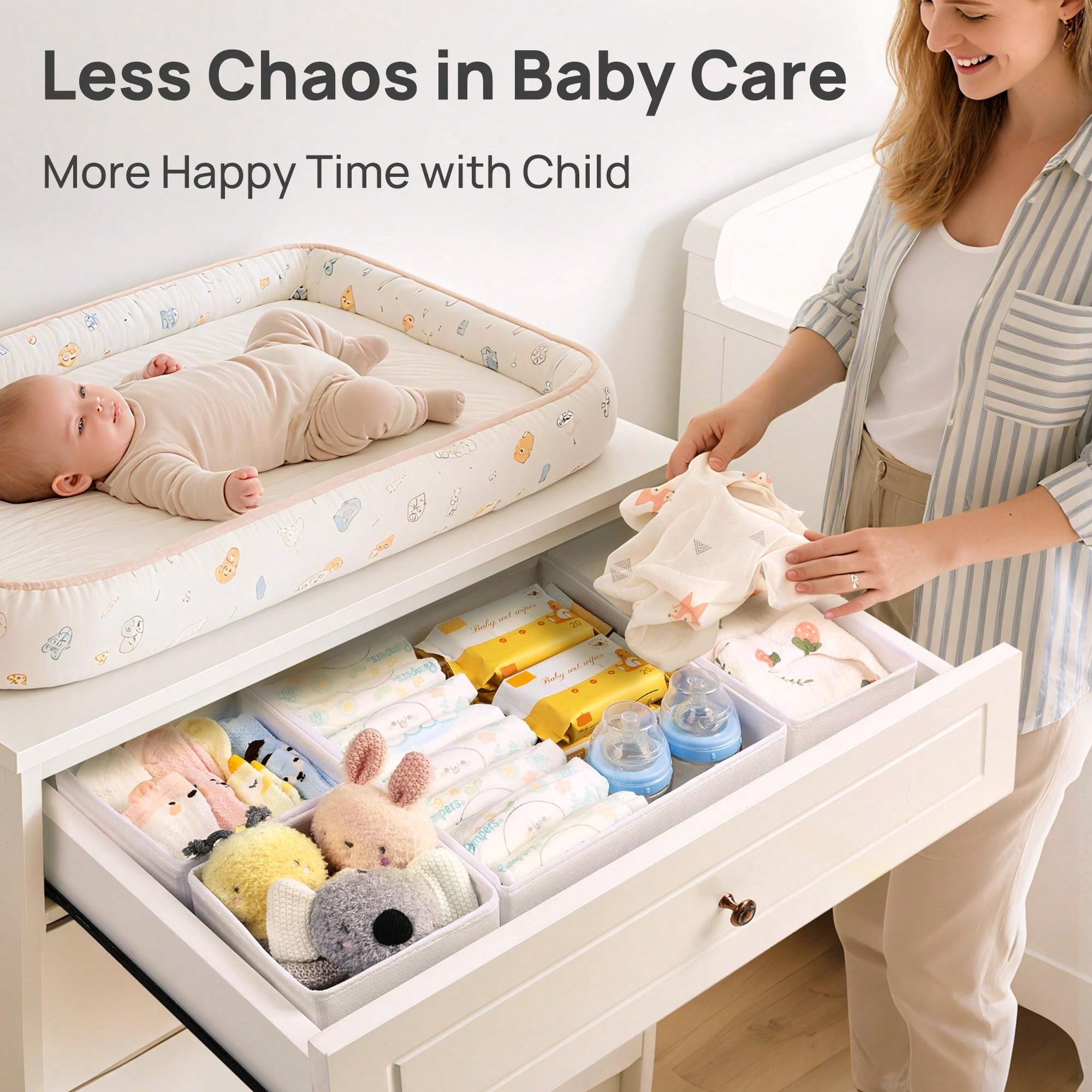 12-delige babykleding opbergse - Baby Nursery Dresser Changing Table recensie en prijs