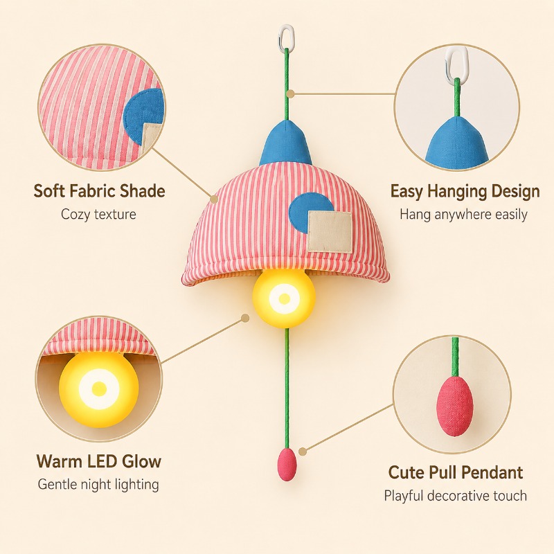 Oplaadbaar hangend nachtlampje - Baby Nursery Lampshade recensie en prijs