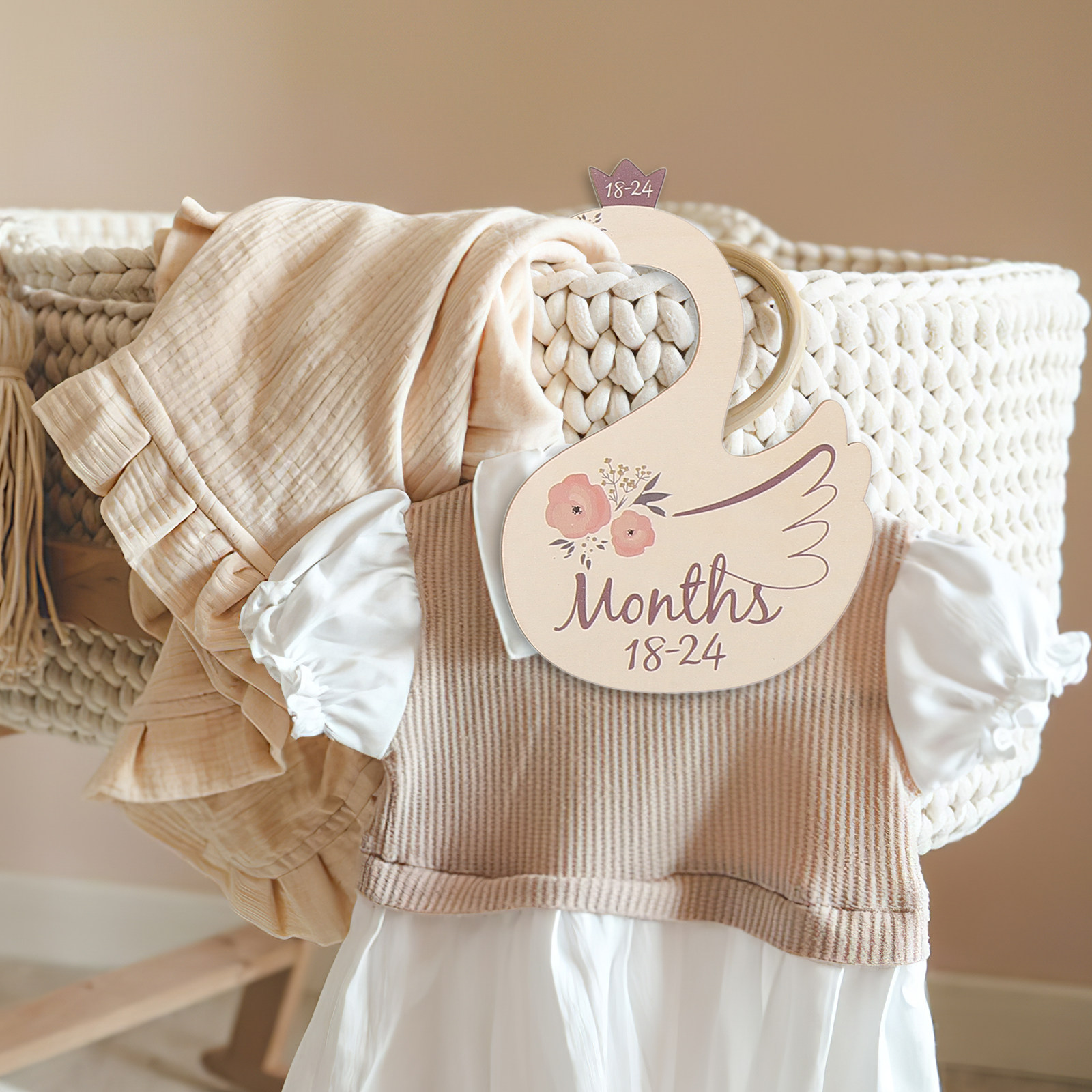 7-delige houten zwaan kastverd - Closet Organizer Baby recensie en prijs