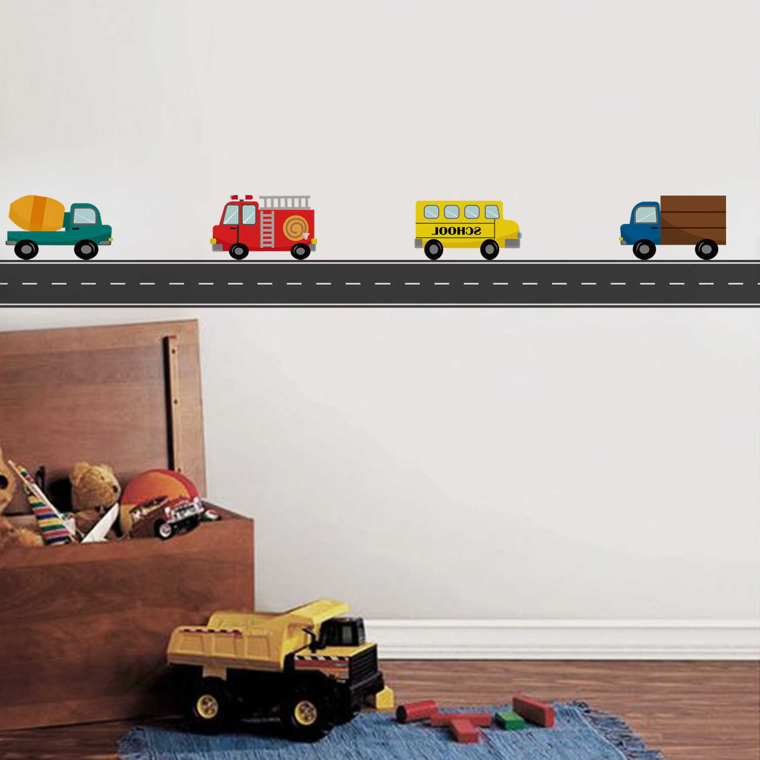 Cartoon Kids Transport Auto Vr - Baby Nursery Labels recensie en prijs