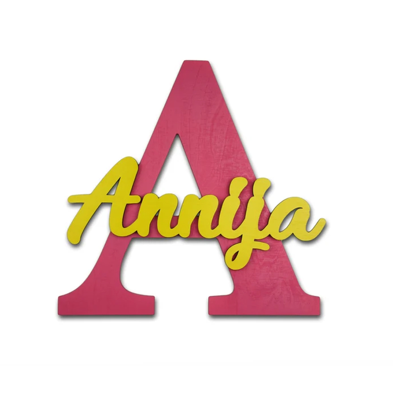 Houten letters, babykamer muur - Baby Nursery Modern recensie en prijs