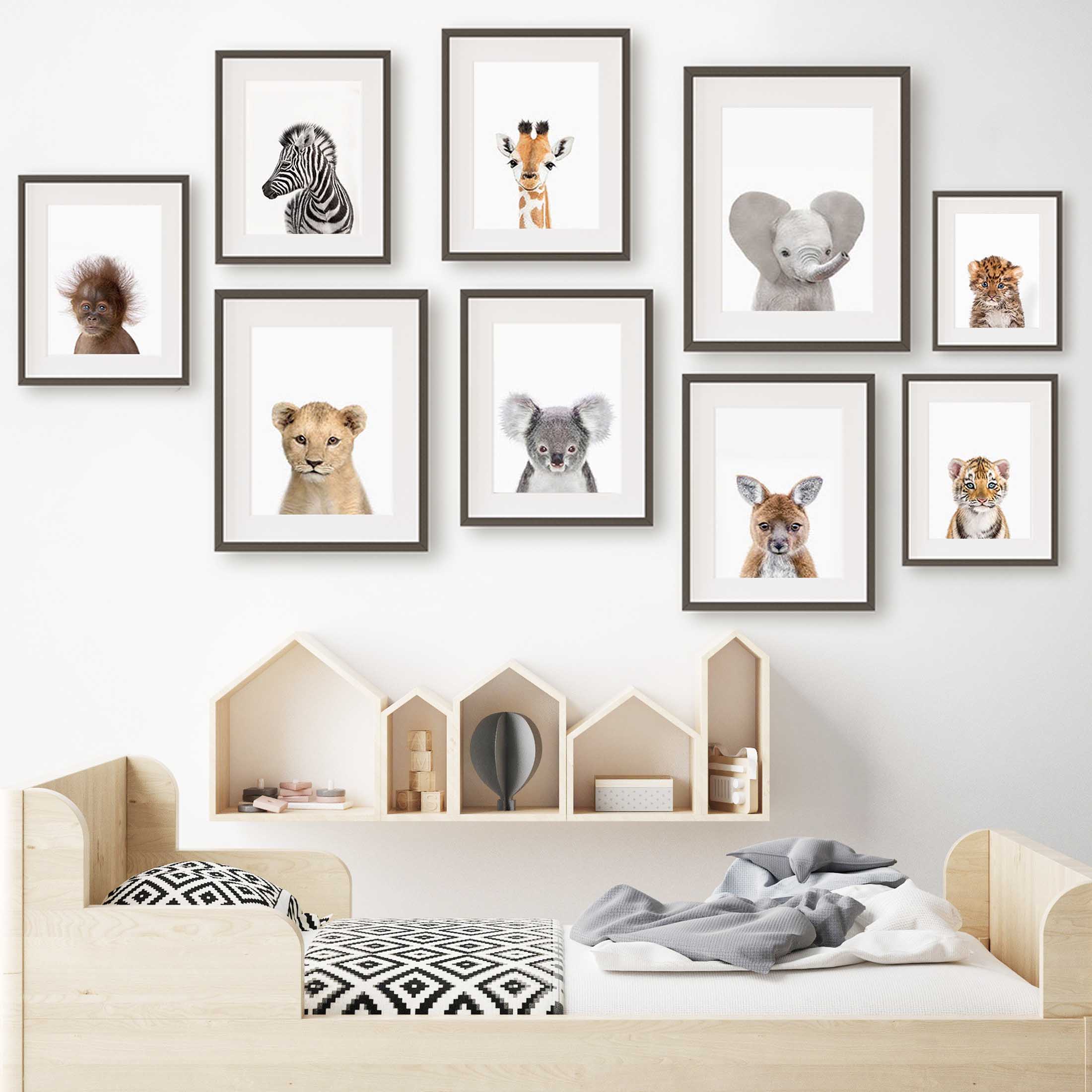 1 stuk frameloos canvas schild - Baby Zoo Nursery recensie en prijs