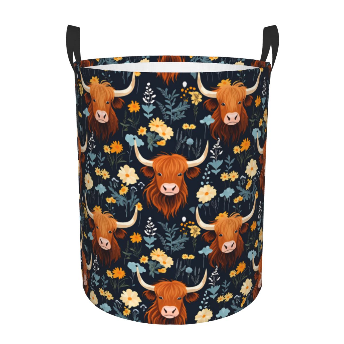 Bloemen Highland Cows wasmand  - Laundry Hamper Nursery recensie en prijs