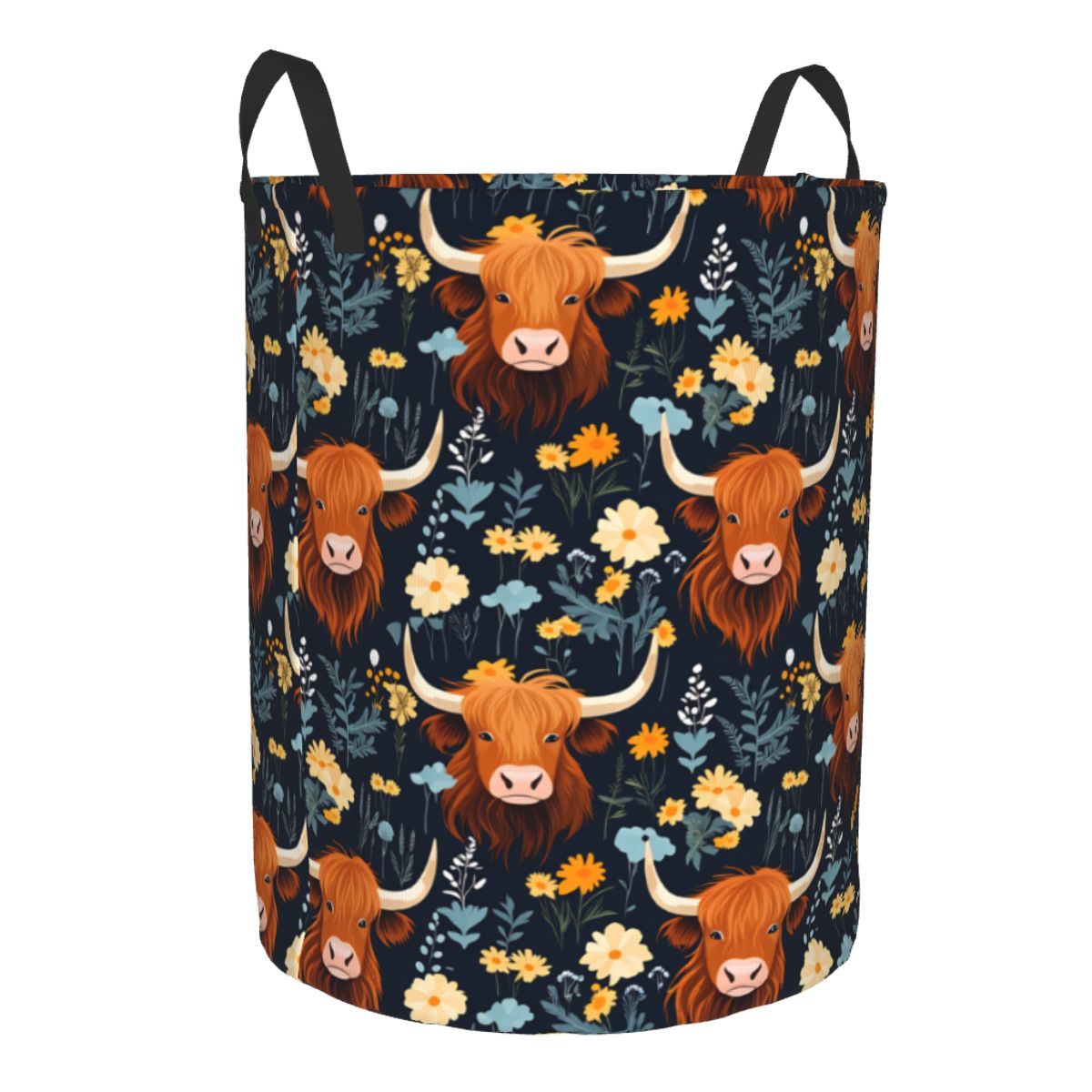 Bloemen Highland Cows wasmand  - Laundry Hamper Nursery recensie en prijs
