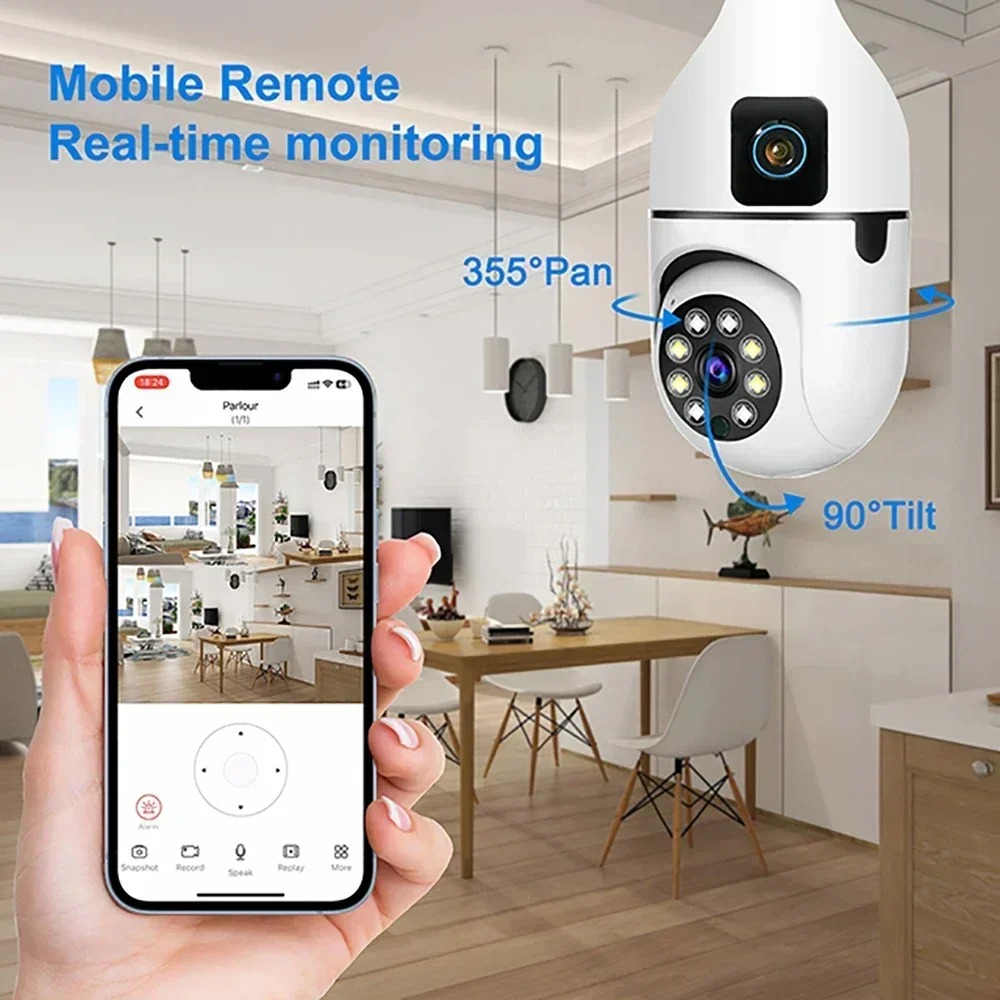 WiFi IP-camera E27 Bulb Cam 8M - Baby Nursery Camera recensie en prijs