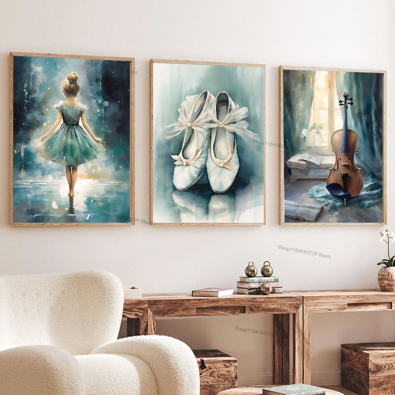 Aquarel Ballet Meisje Schoenen - Baby Nursery Modern recensie en prijs