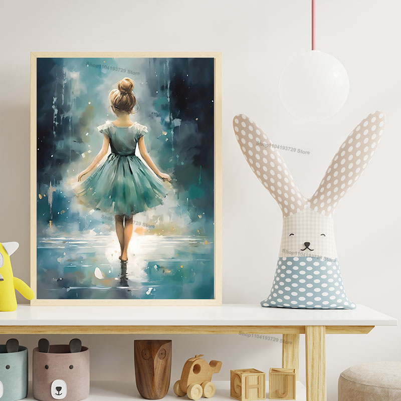 Aquarel Ballet Meisje Schoenen - Baby Nursery Modern recensie en prijs