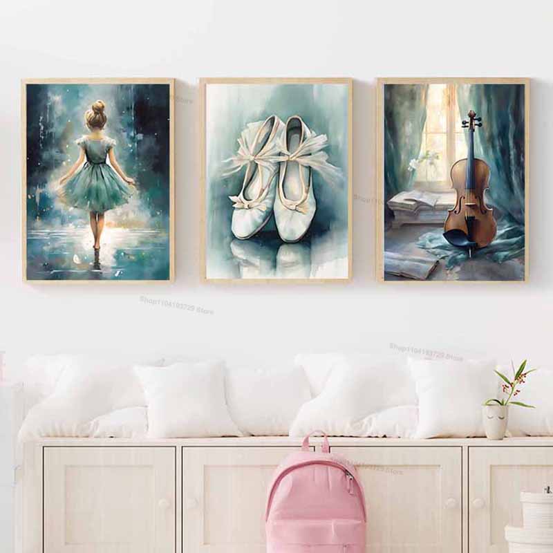 Aquarel Ballet Meisje Schoenen - Baby Nursery Modern recensie en prijs