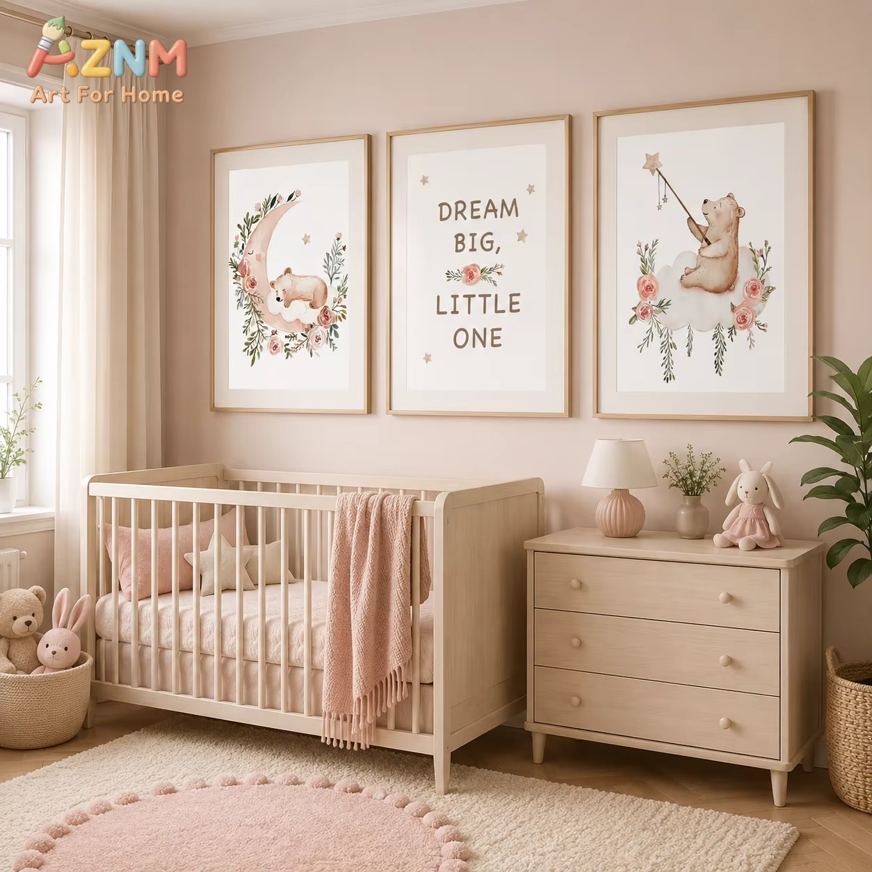 AZNM kinderkamer bloemenmuurku - Baby Boy Nursery Quotes recensie en prijs