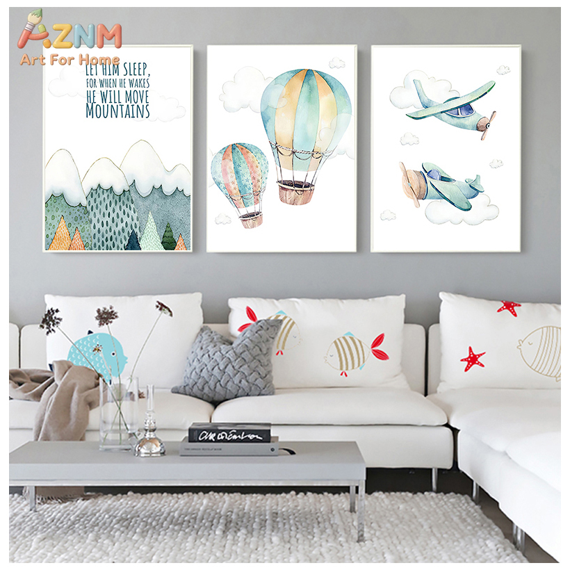 AZNM aquarel vliegtuig heteluc - Baby Boy Nursery Quotes recensie en prijs