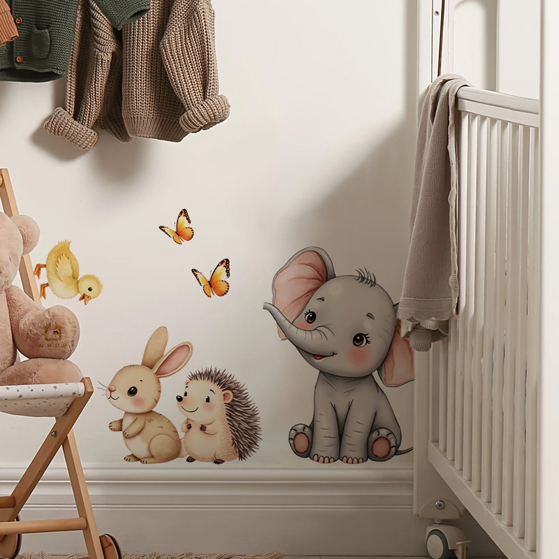 Cartoon dier muursticker - oli - Baby Nursery Labels recensie en prijs