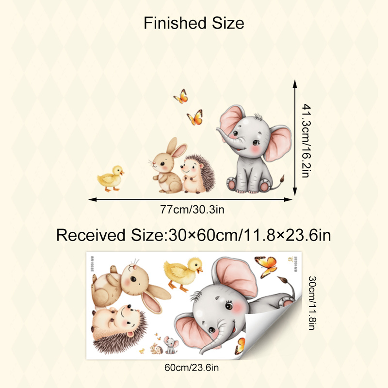 Cartoon dier muursticker - oli - Baby Nursery Labels recensie en prijs