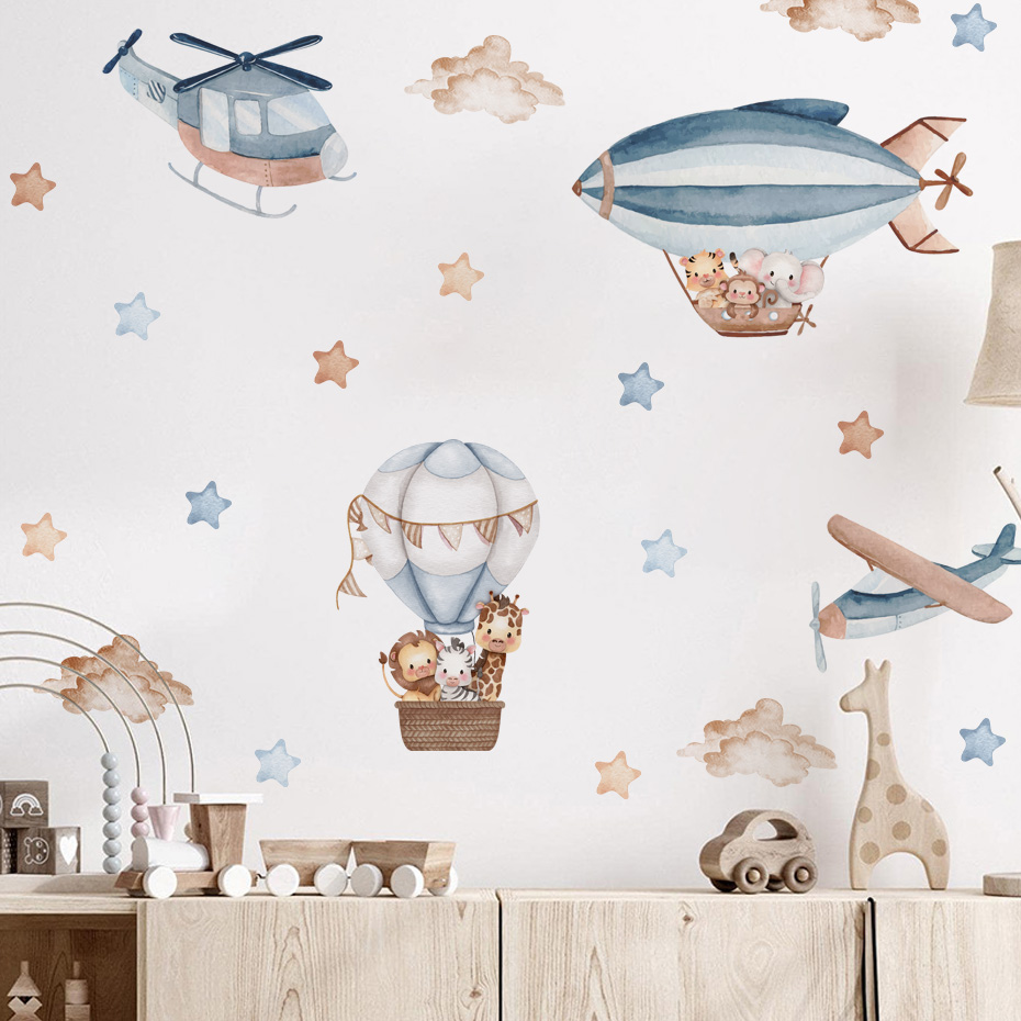 Aquarel Dieren Luchtballon Wol - Baby Nursery Labels recensie en prijs