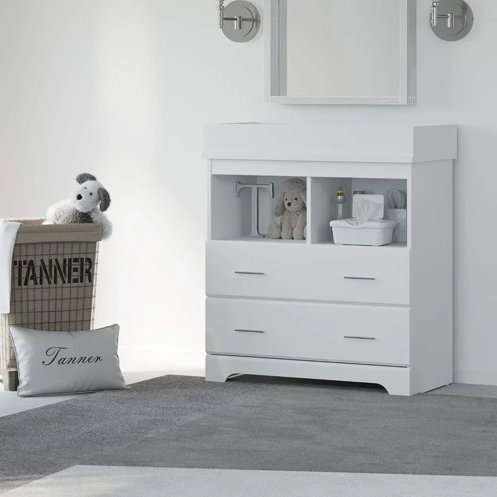 Commode met 2 lades (wit) – vo - Changing Table Topper recensie en prijs