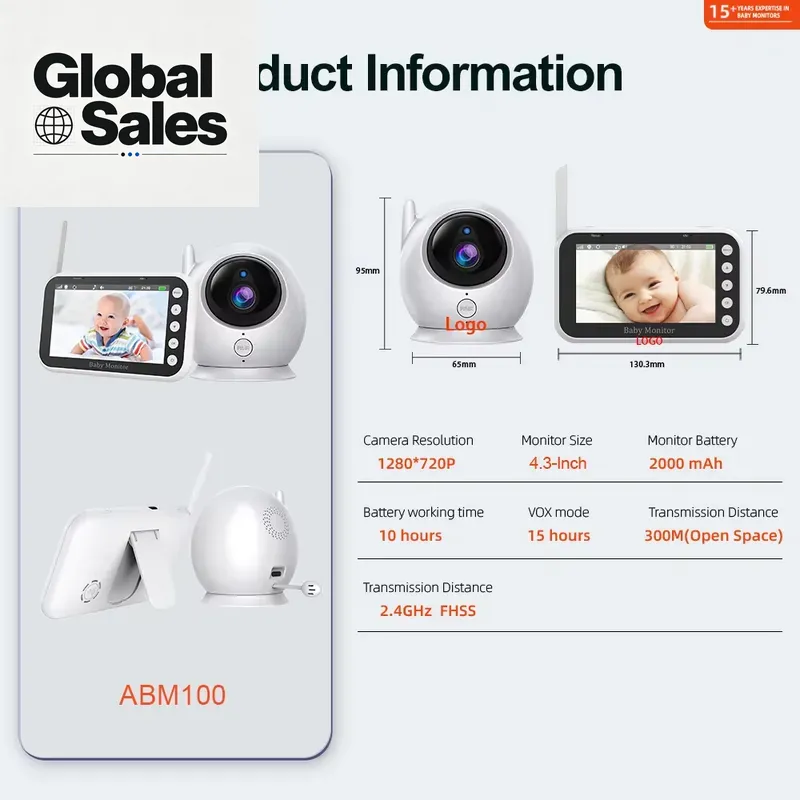4,3 inch babyfoon met externe  - Baby Nursery Camera recensie en prijs