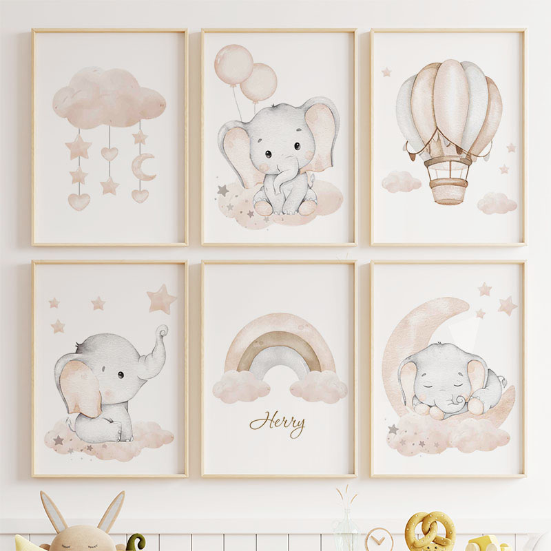Leuke Olifant Hot Ballon Maan  - Baby Nursery Modern recensie en prijs