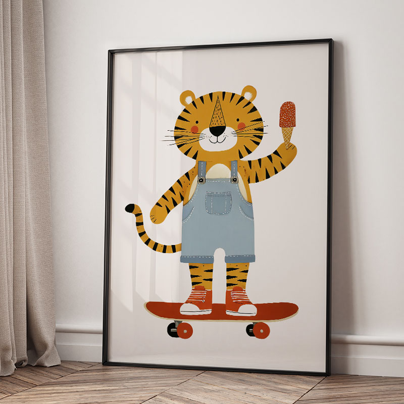 Grappige cartoon dieren auto b - Baby Nursery Things recensie en prijs
