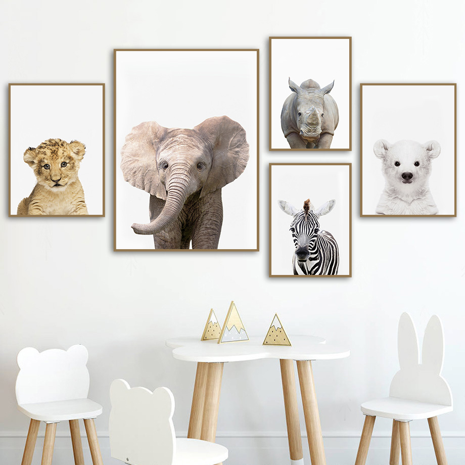1 stuk frameloos canvas schild - Baby Zoo Nursery recensie en prijs