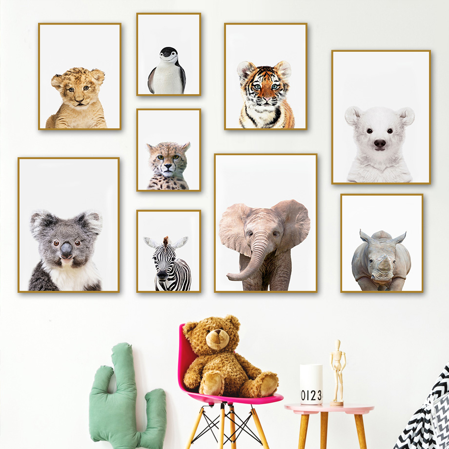 1 stuk frameloos canvas schild - Baby Zoo Nursery recensie en prijs