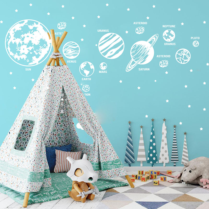 Grote Planeten Zonnestelsel Ru - Baby Nursery Labels recensie en prijs