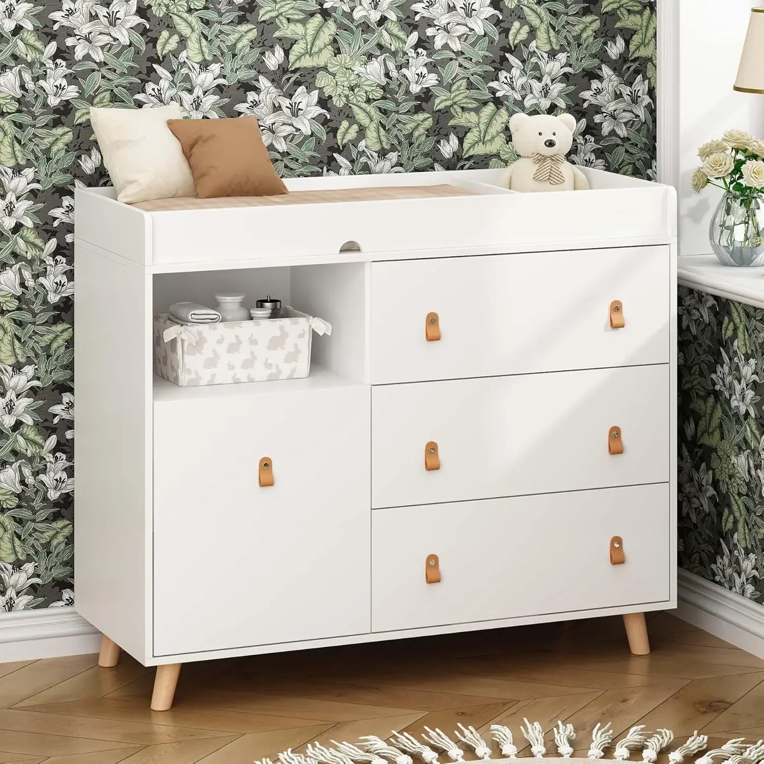 Baby commode met verschoningsb - Baby Nursery Dresser Changing Table recensie en prijs