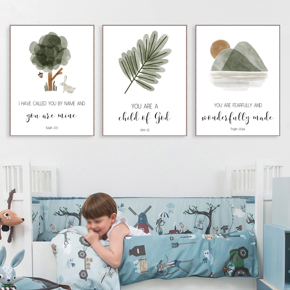Christelijke Jongen Kinderkame - Baby Boy Nursery Quotes recensie en prijs