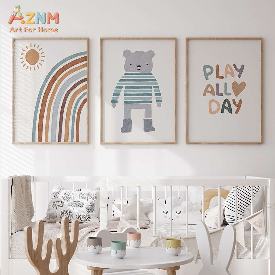 AZNM Neutrale Boho Rainbow Bea - Baby Boy Nursery Quotes recensie en prijs