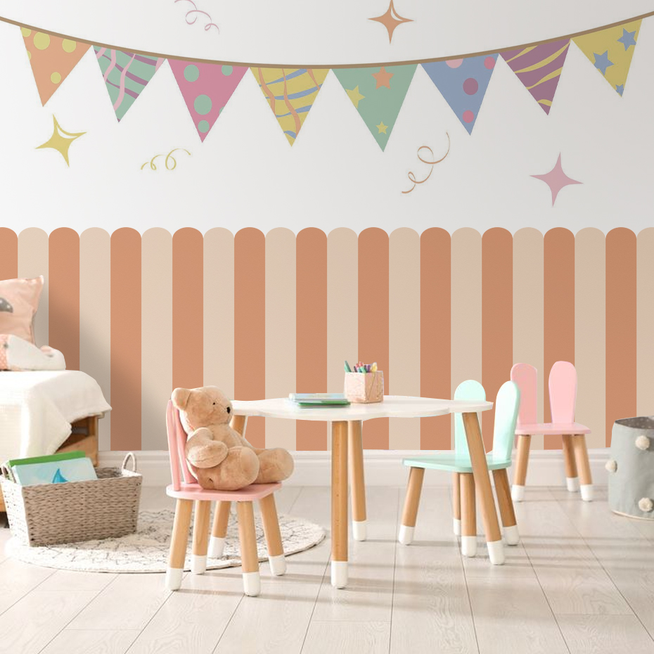 Veelkleurig verticaal gestreep - Baby Nursery Labels recensie en prijs