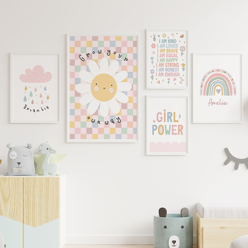 Zon Bloem Regenboog Wolk Hart  - Baby Nursery Modern recensie en prijs
