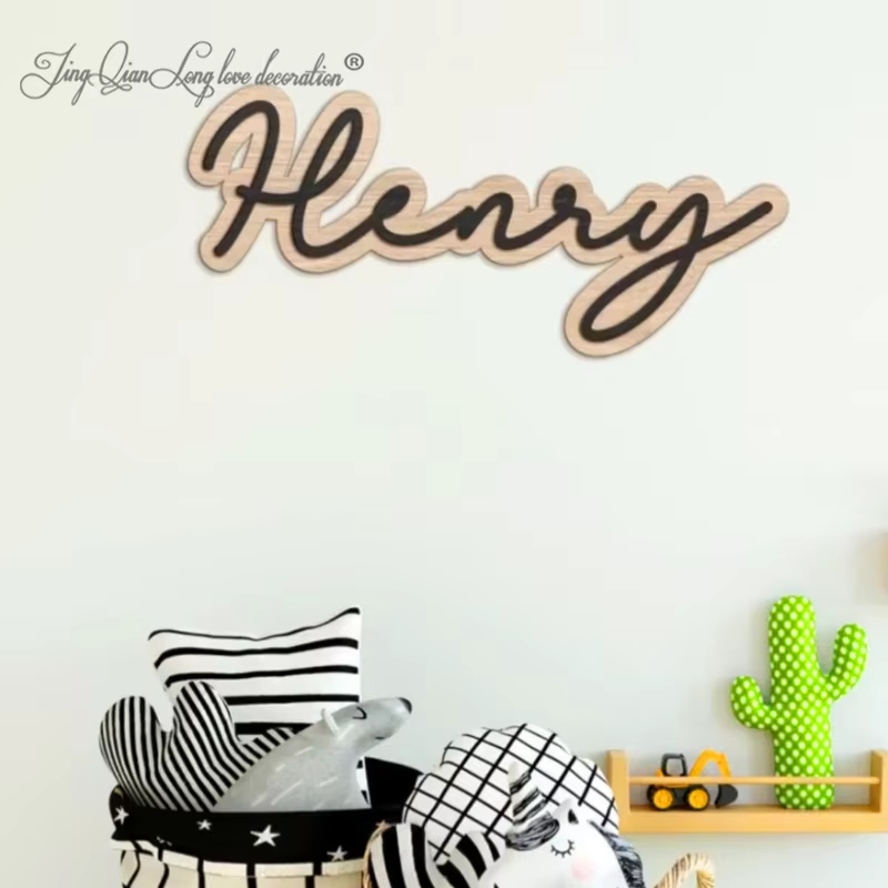 Aangepaste houten naambord voo - Baby Nursery Modern recensie en prijs