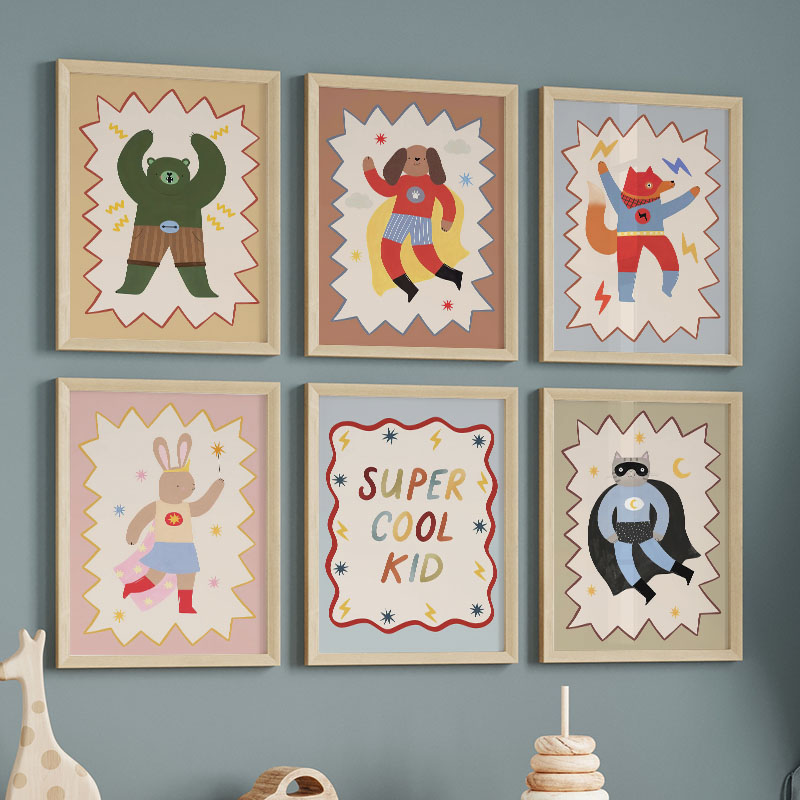 Grappige cartoon super coole k - Baby Nursery Things recensie en prijs