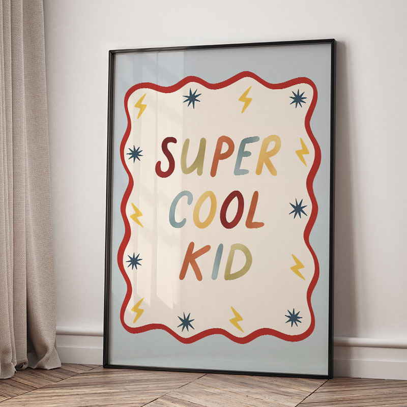 Grappige cartoon super coole k - Baby Nursery Things recensie en prijs